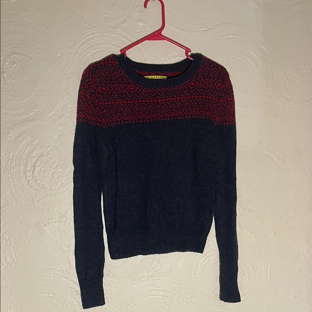 American Eagle Outfitters Black and Red Sweater